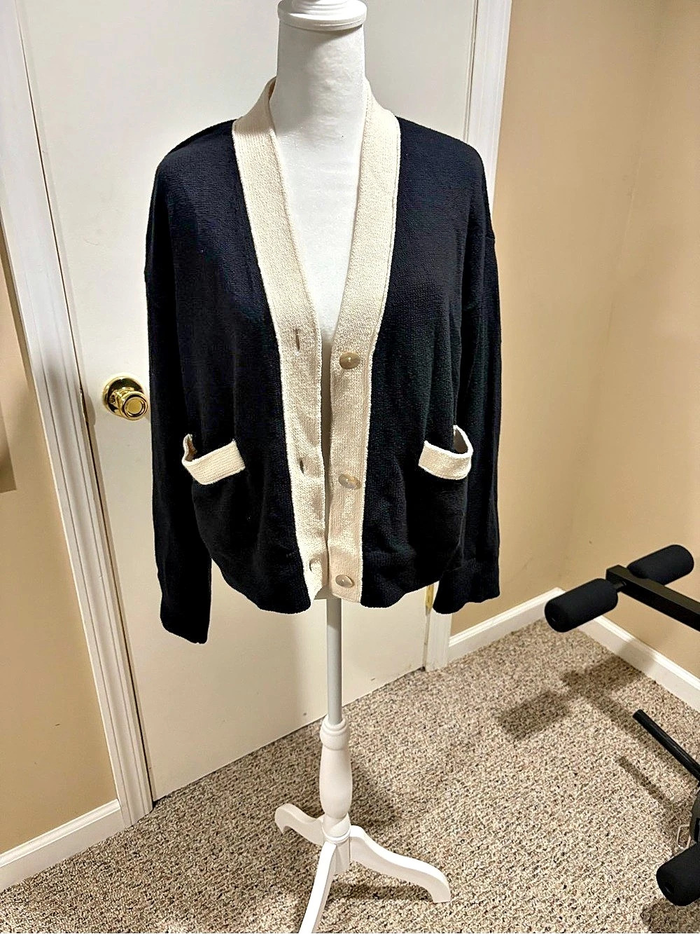 Rails Cove Cardigan Black & Cream